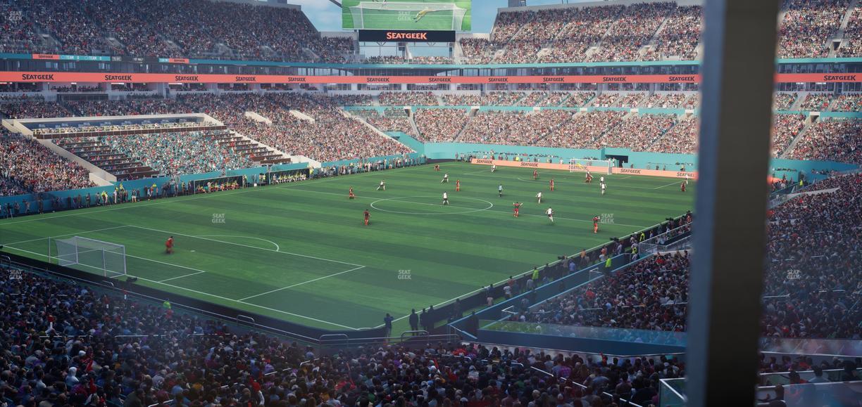 Hard Rock Stadium - Section 226 Corner Club Seat View