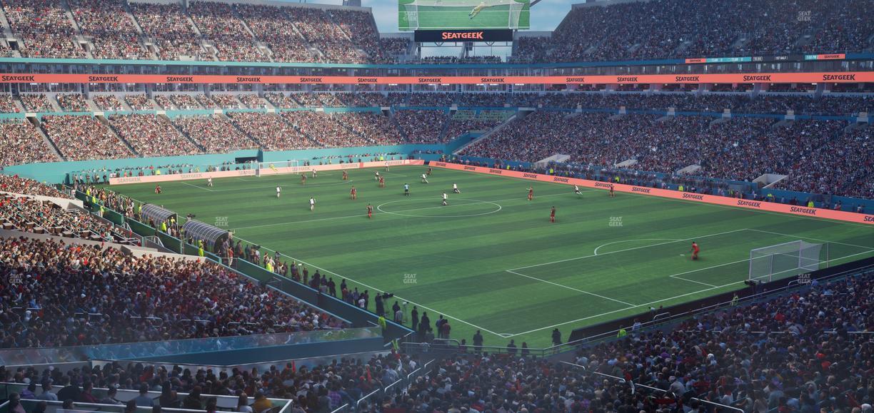 Hard Rock Stadium - Section 238 Corner Club Seat View