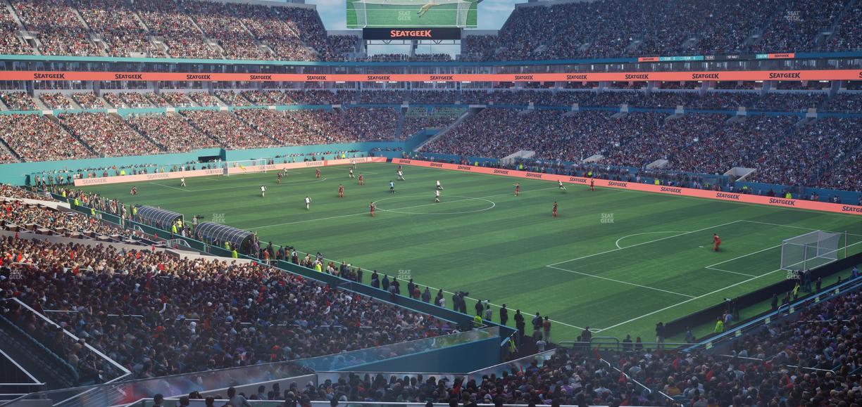 Hard Rock Stadium - Section 239 Corner Club Seat View