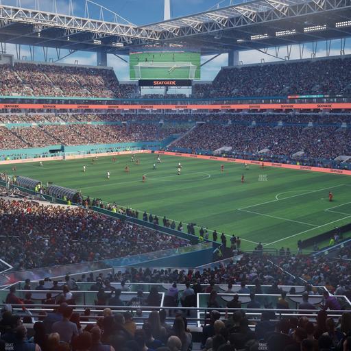 Hard Rock Stadium - Section 239 Corner Club Seat View