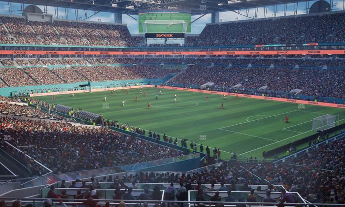 Hard Rock Stadium - Section 239 Corner Club Seat View