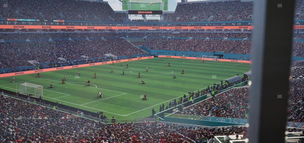 Hard Rock Stadium - Section 254 Corner Club Seat View