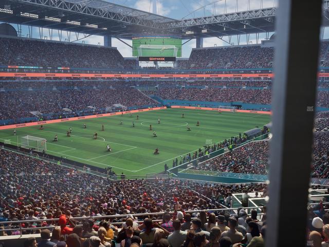 Hard Rock Stadium - Section 254 Corner Club Seat View