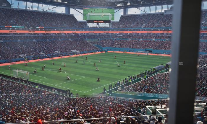 Hard Rock Stadium - Section 254 Corner Club Seat View