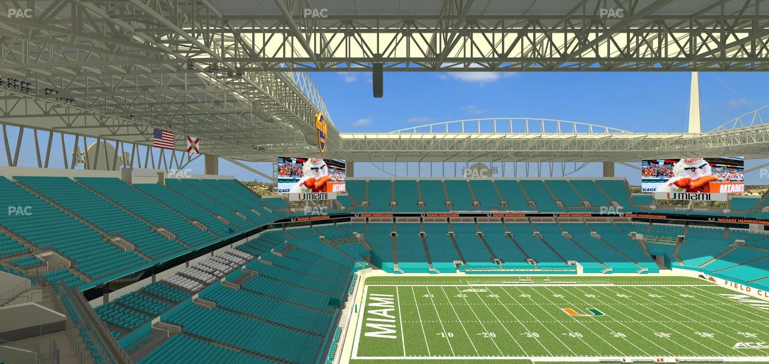 Hard Rock Stadium - Section 350 Seat View