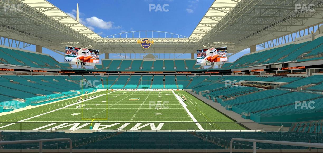 Hard Rock Stadium - Section Club 203 Seat View