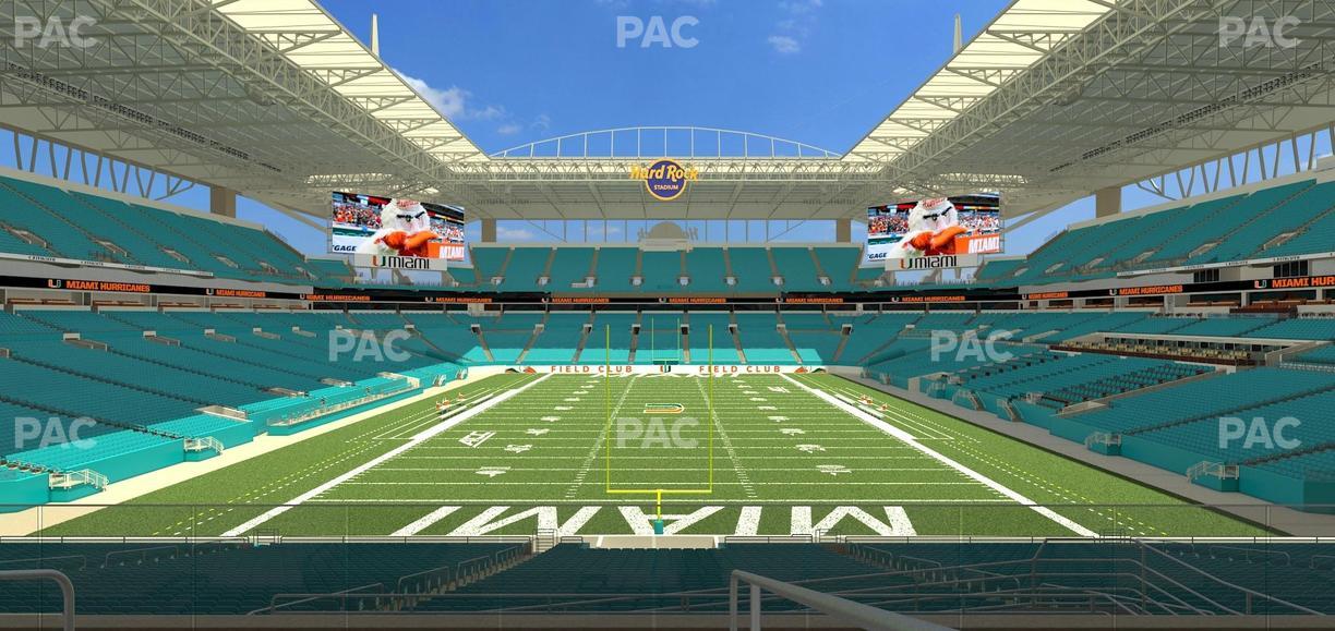 Hard Rock Stadium - Section Club 204 Seat View