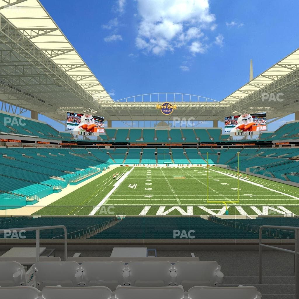 Hard Rock Stadium - Section Club 205 Seat View