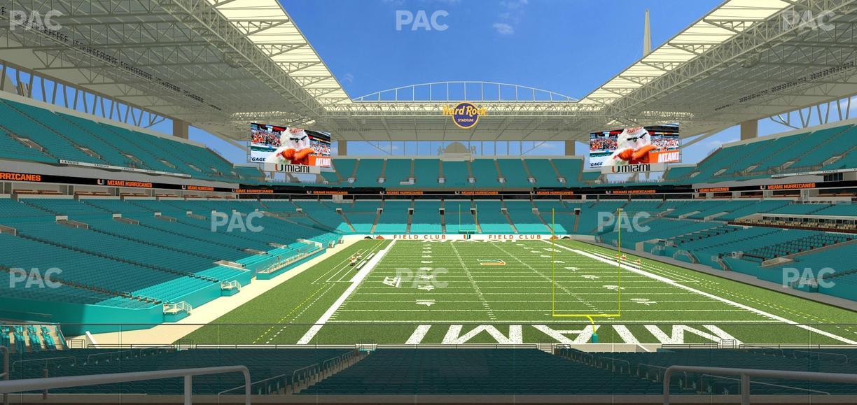 Hard Rock Stadium - Section Club 205 Seat View