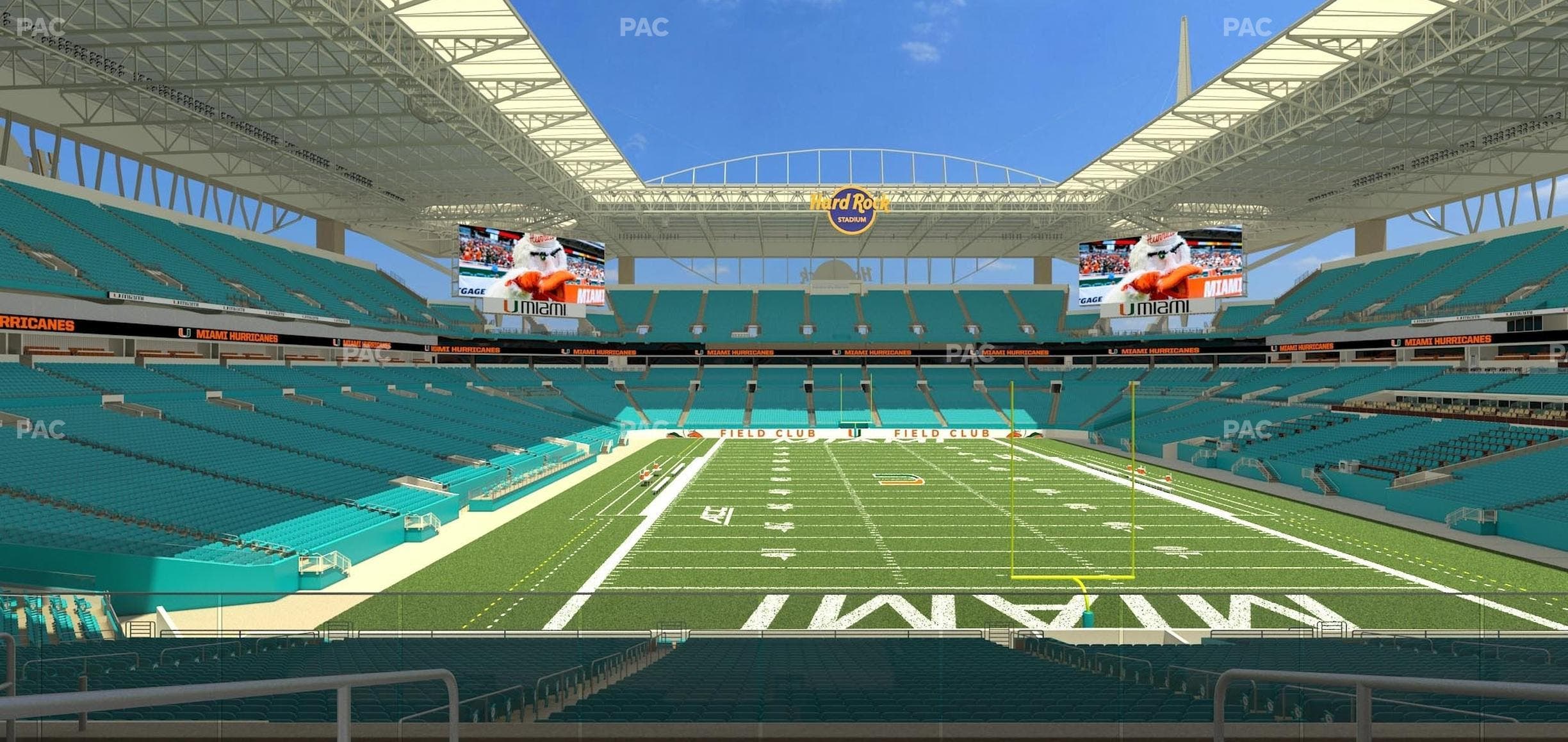 Hard Rock Stadium - Section Club 205 Seat View