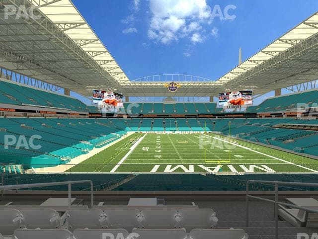 Hard Rock Stadium - Section Club 205 Seat View