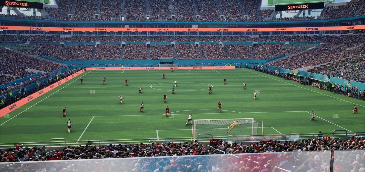 Hard Rock Stadium - Section Club 205 Seat View