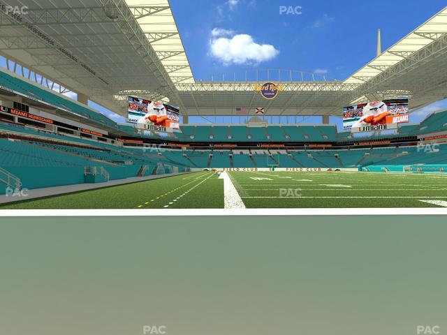 Hard Rock Stadium - Section East Field Club Seat View