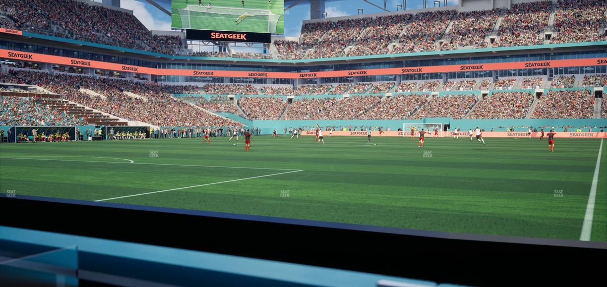 Hard Rock Stadium - Section East Field Club Seat View