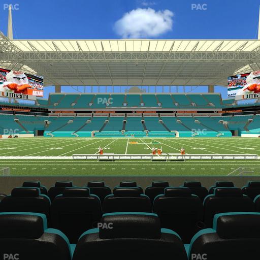Hard Rock Stadium - Section Golden Canes Club Seat View