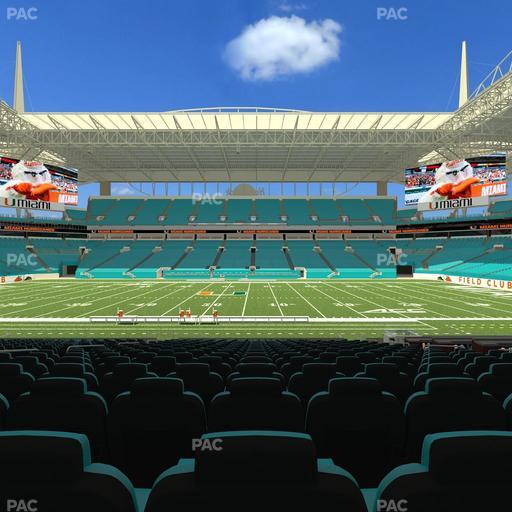 Hard Rock Stadium - Section Golden Canes Club Seat View