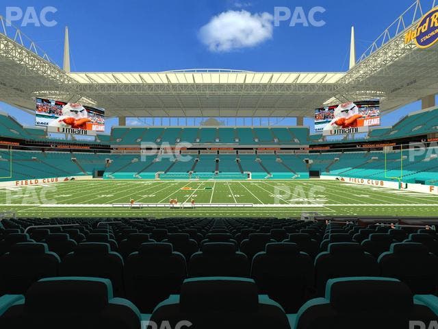 Hard Rock Stadium - Section Golden Canes Club Seat View
