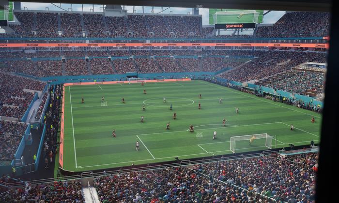 Hard Rock Stadium - Section Liv U Seat View