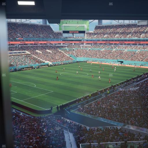 Hard Rock Stadium - Section Mezzanine Suite 25 Corner Club Seat View