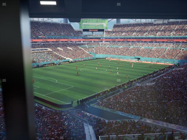 Hard Rock Stadium - Section Mezzanine Suite 25 Corner Club Seat View