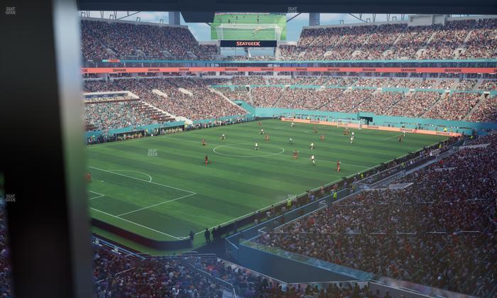 Hard Rock Stadium - Section Mezzanine Suite 25 Corner Club Seat View