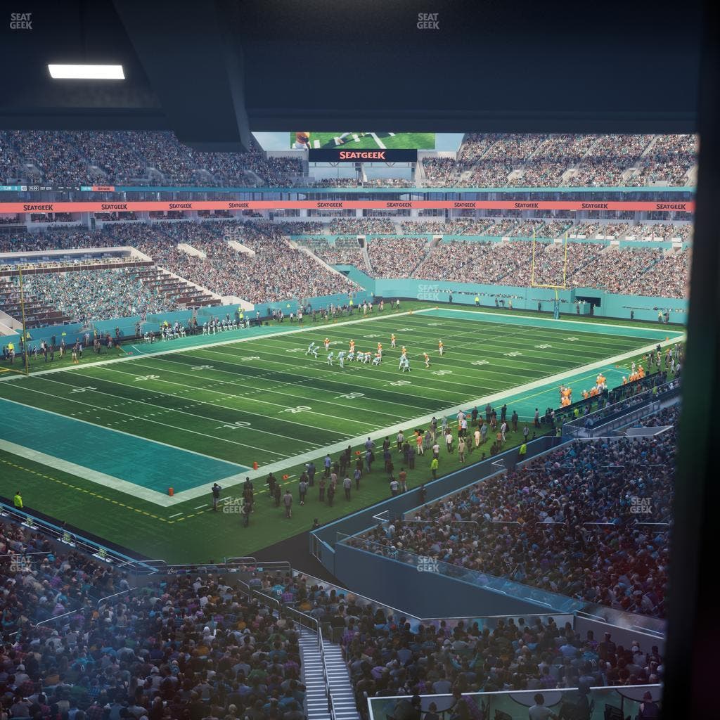 Hard Rock Stadium - Section Mezzanine Suite 25 Corner Club Seat View