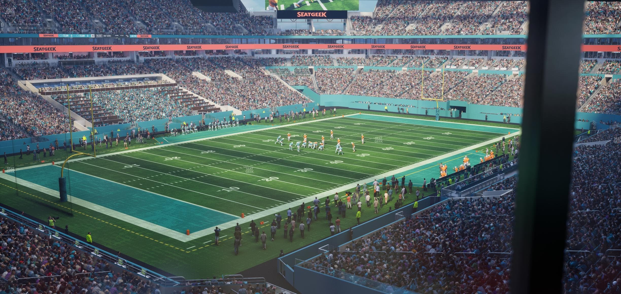 Hard Rock Stadium - Section Mezzanine Suite 25 Corner Club Seat View