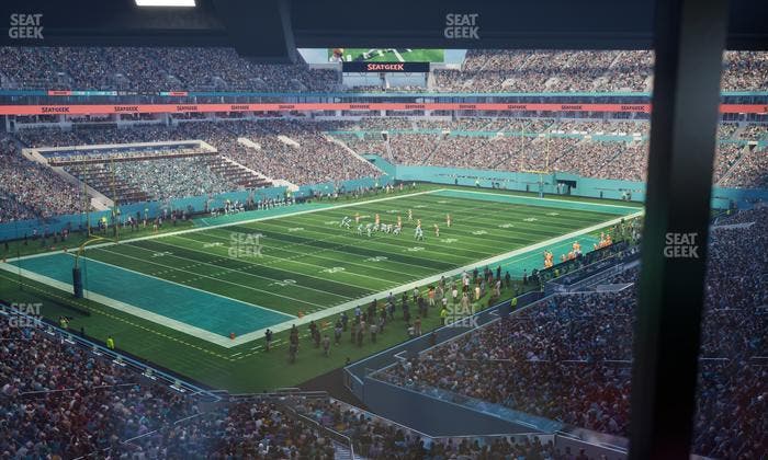 Hard Rock Stadium - Section Mezzanine Suite 25 Corner Club Seat View