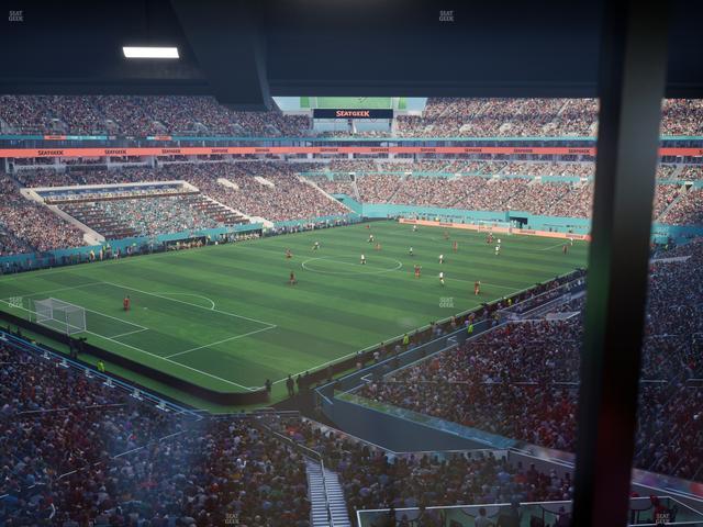 Hard Rock Stadium - Section Mezzanine Suite 25 Corner Club Seat View Hard Rock Stadium - Section Mezzanine Suite 25 Corner Club Seat View