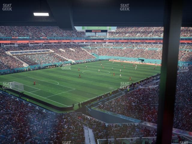Hard Rock Stadium - Section Mezzanine Suite 25 Corner Club Seat View