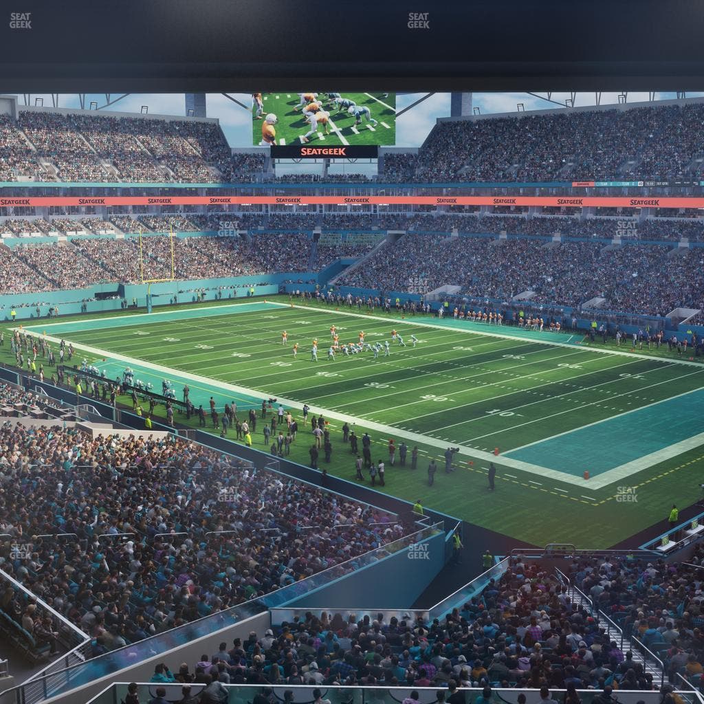Hard Rock Stadium - Section Mezzanine Suite 38 Corner Club Seat View