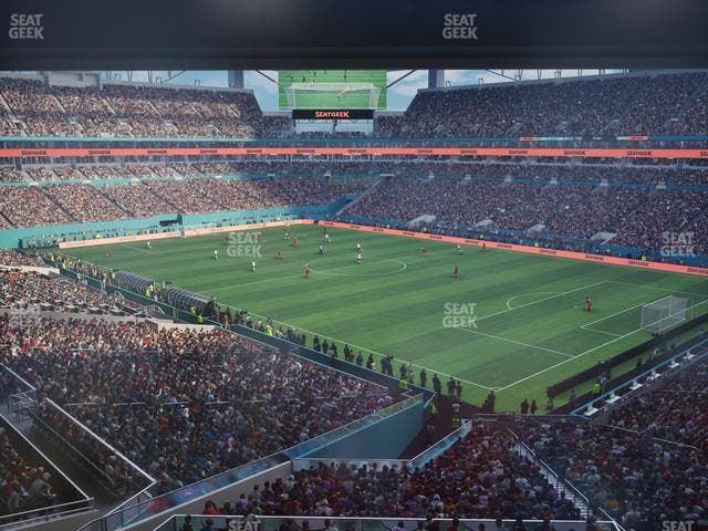 Hard Rock Stadium - Section Mezzanine Suite 38 Corner Club Seat View