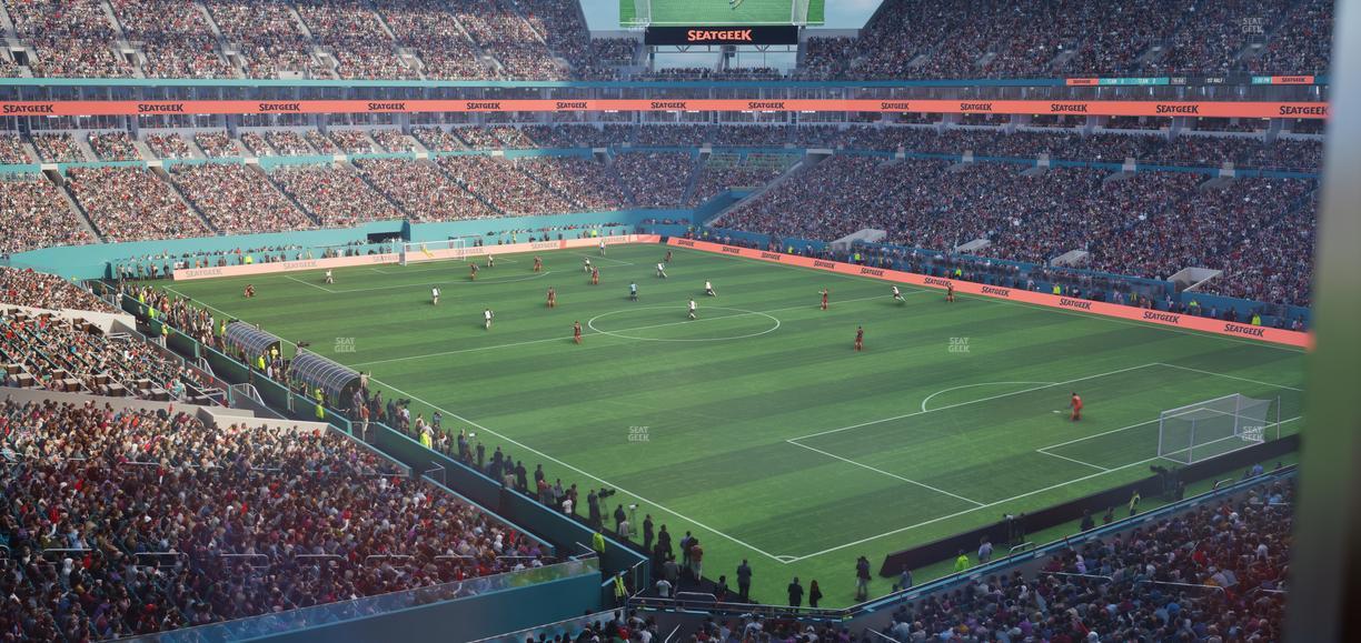 Hard Rock Stadium - Section Mezzanine Suite 38 Corner Club Seat View