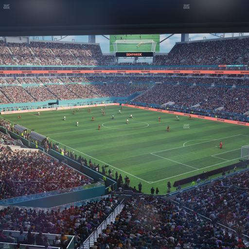 Hard Rock Stadium - Section Mezzanine Suite 38 Corner Club Seat View