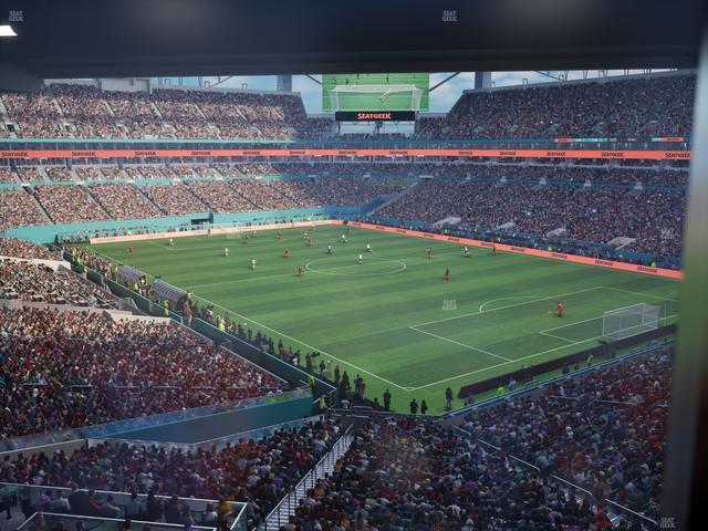 Hard Rock Stadium - Section Mezzanine Suite 38 Corner Club Seat View