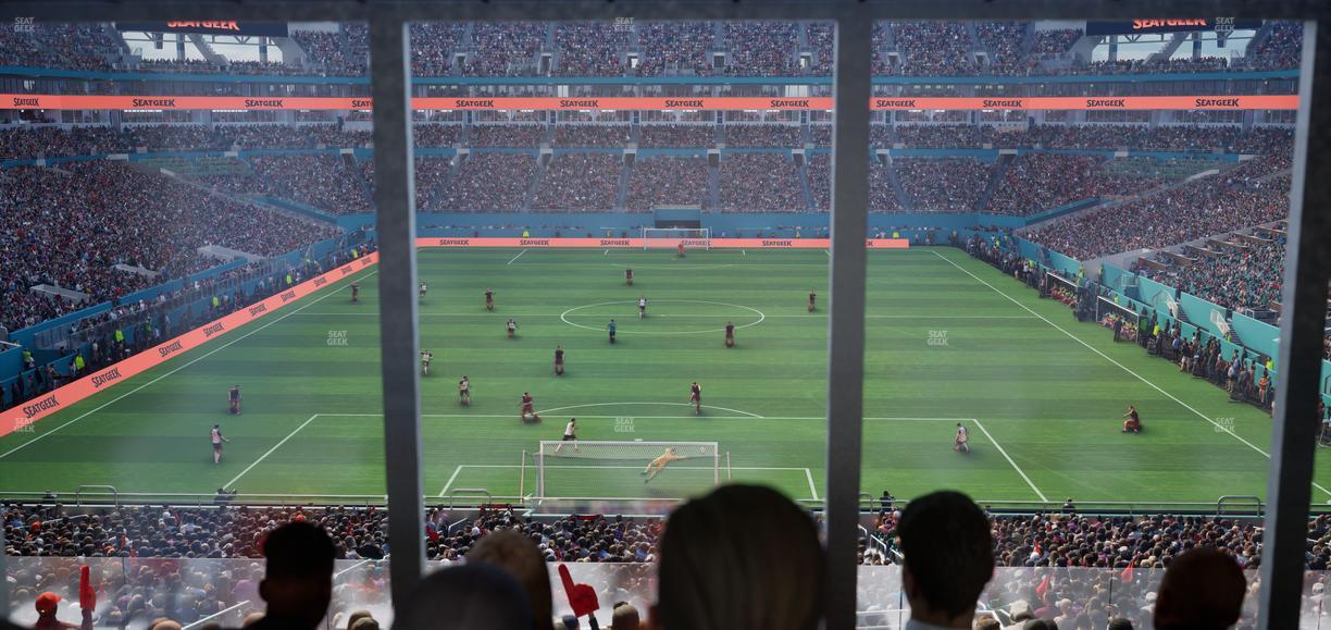 Hard Rock Stadium - Section West Endzone Club Seat View