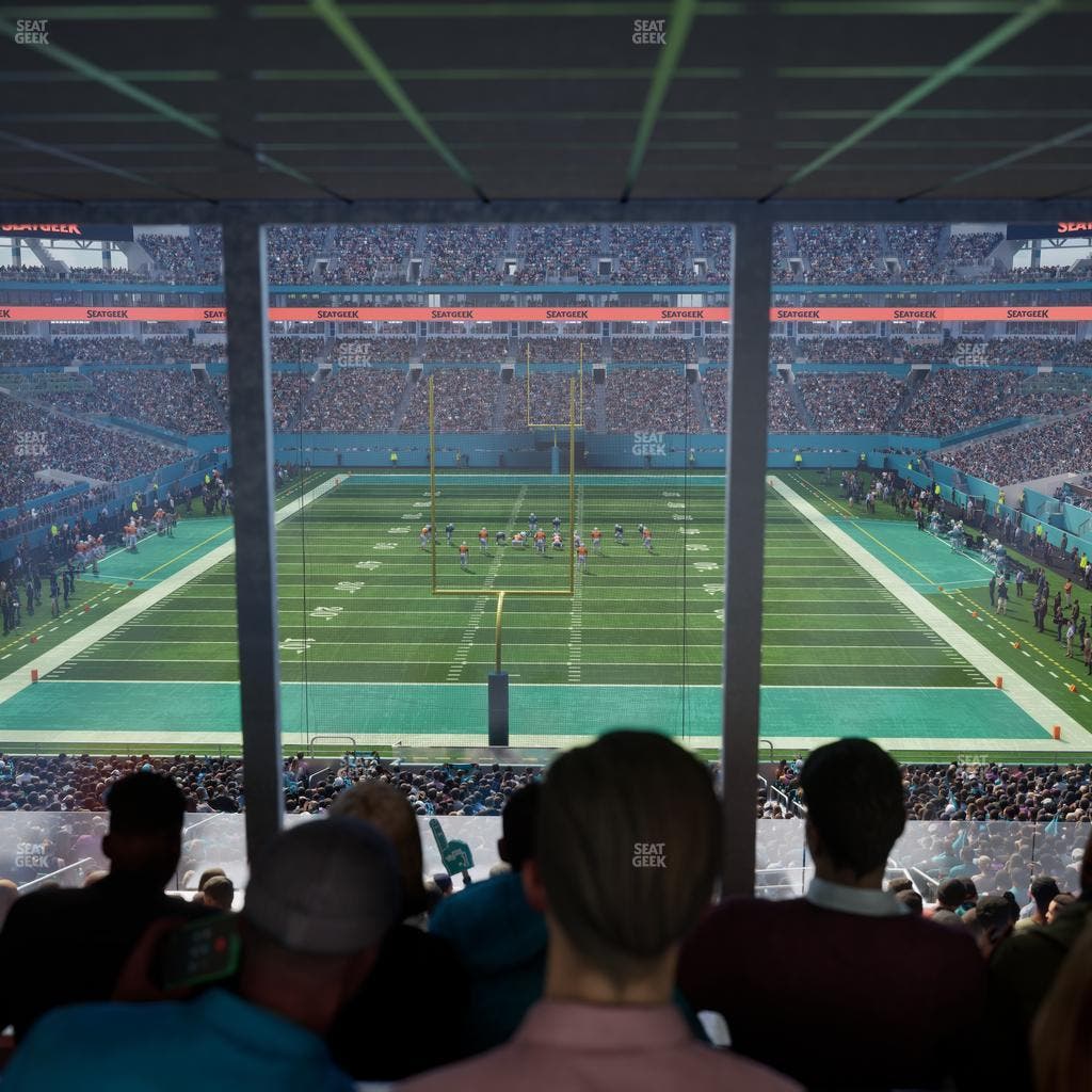 Hard Rock Stadium - Section West Endzone Club Seat View