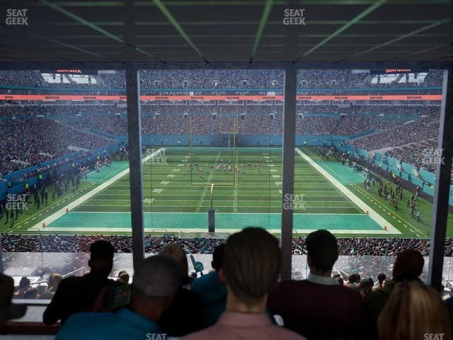 Hard Rock Stadium - Section West Endzone Club Seat View