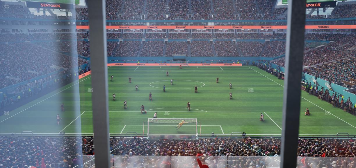 Hard Rock Stadium - Section West Endzone Club Seat View