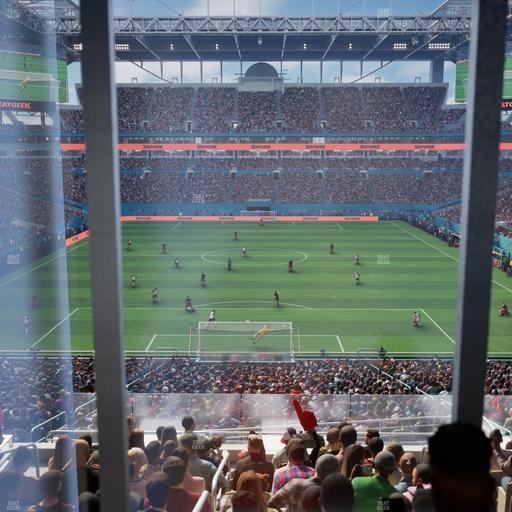 Hard Rock Stadium - Section West Endzone Club Seat View