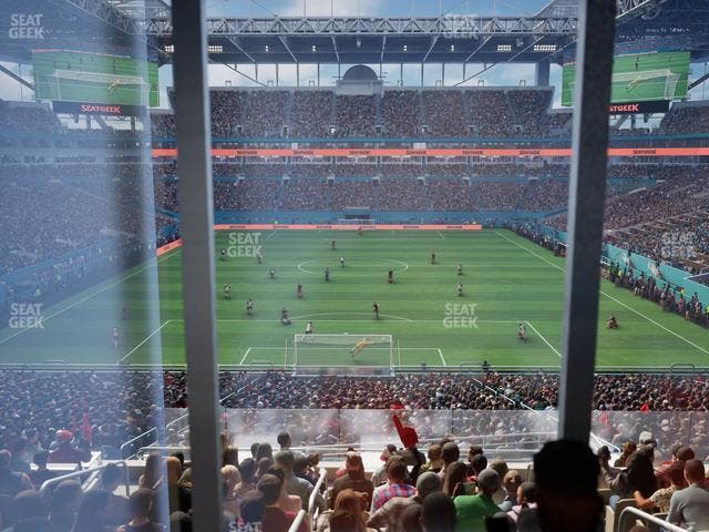 Hard Rock Stadium - Section West Endzone Club Seat View