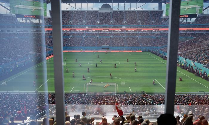 Hard Rock Stadium - Section West Endzone Club Seat View