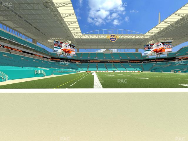 Hard Rock Stadium - Section West Field Club Seat View
