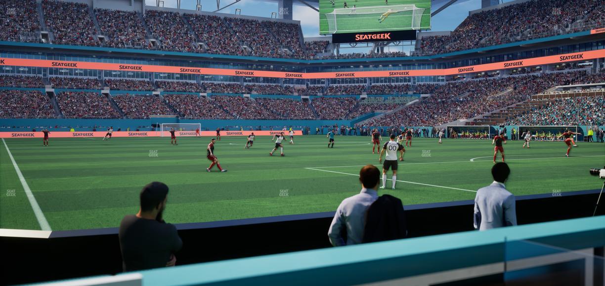 Hard Rock Stadium - Section West Field Club Seat View