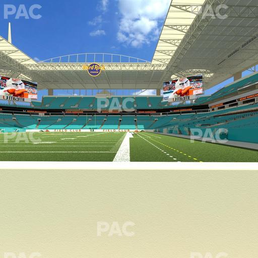 Hard Rock Stadium - Section West Field Club Seat View