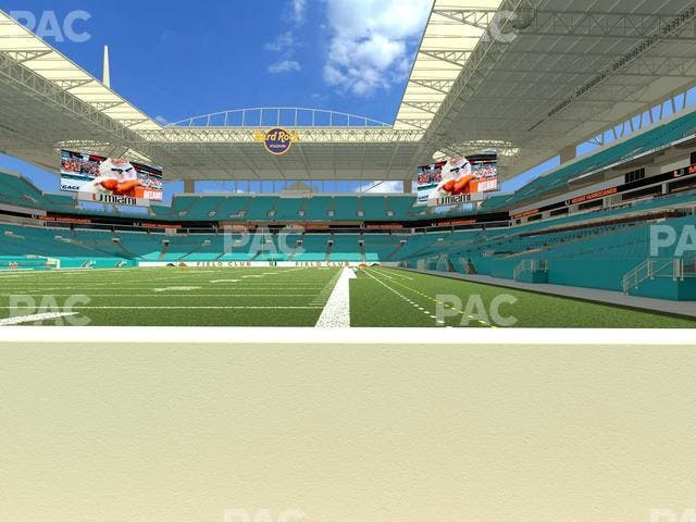 Hard Rock Stadium - Section West Field Club Seat View
