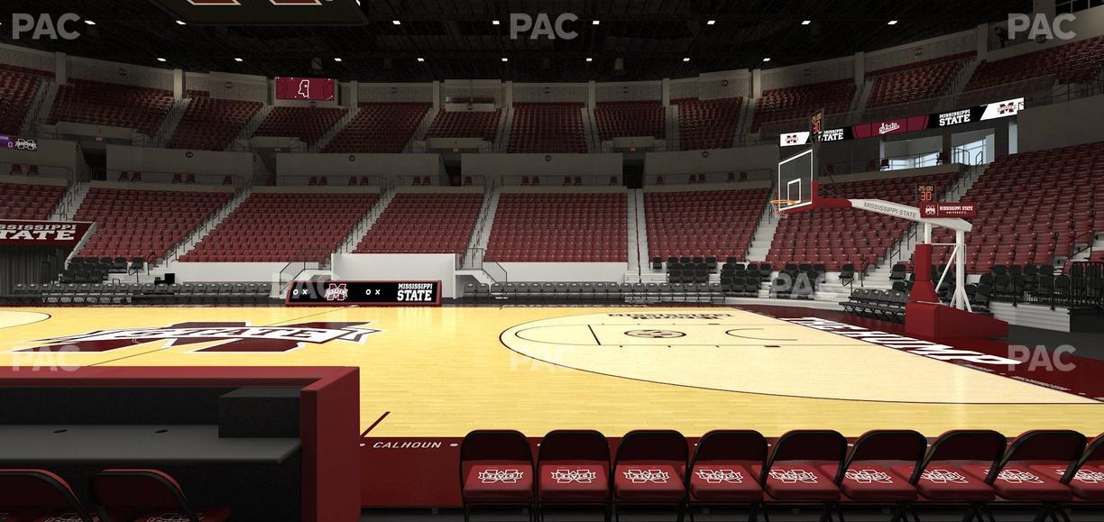 Humphrey Coliseum - Section Club 105 Seat View