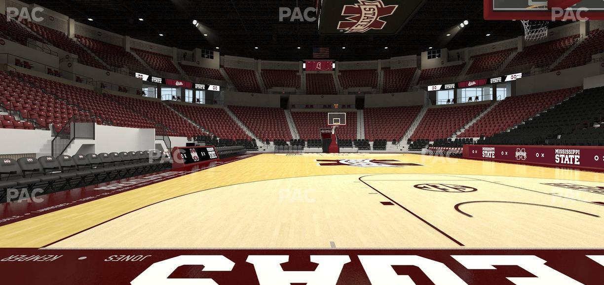 Humphrey Coliseum - Section Courtside 110 Seat View