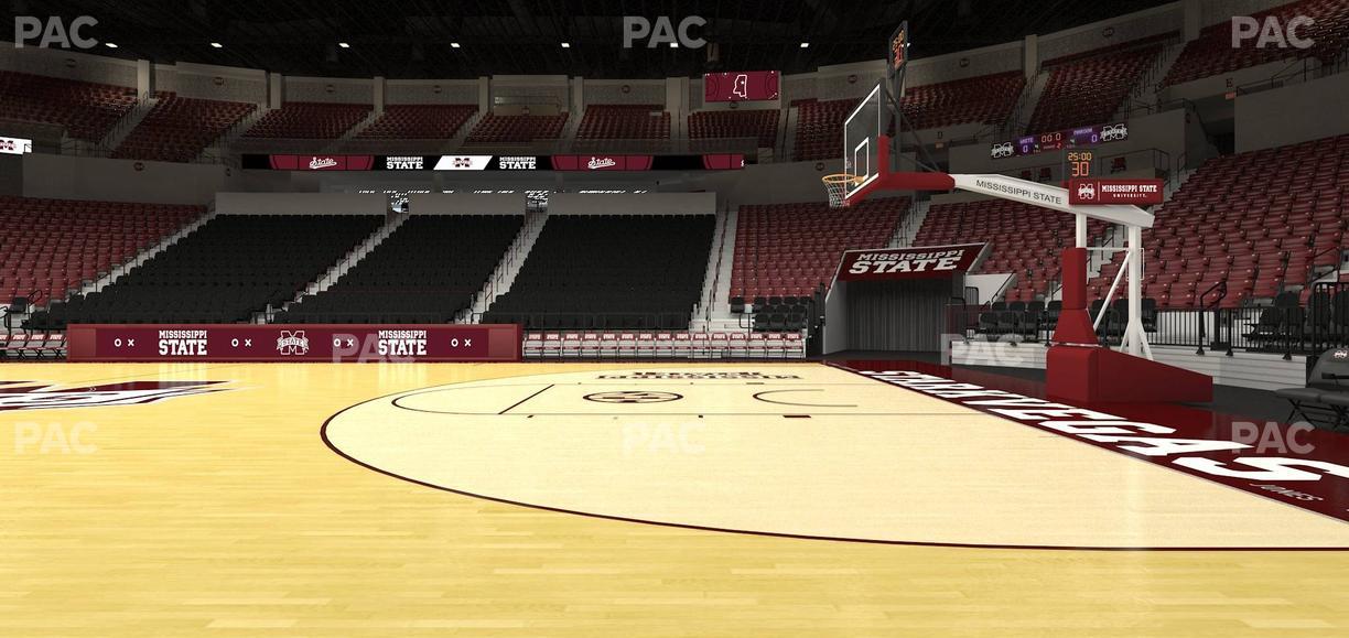 Humphrey Coliseum - Section Courtside 115 Seat View