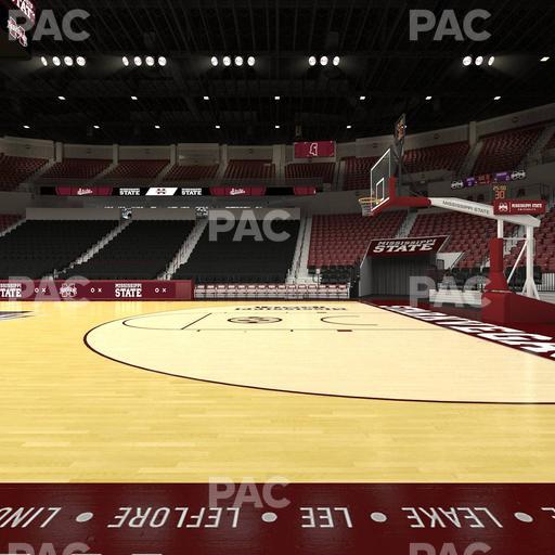 Humphrey Coliseum - Section Courtside 115 Seat View